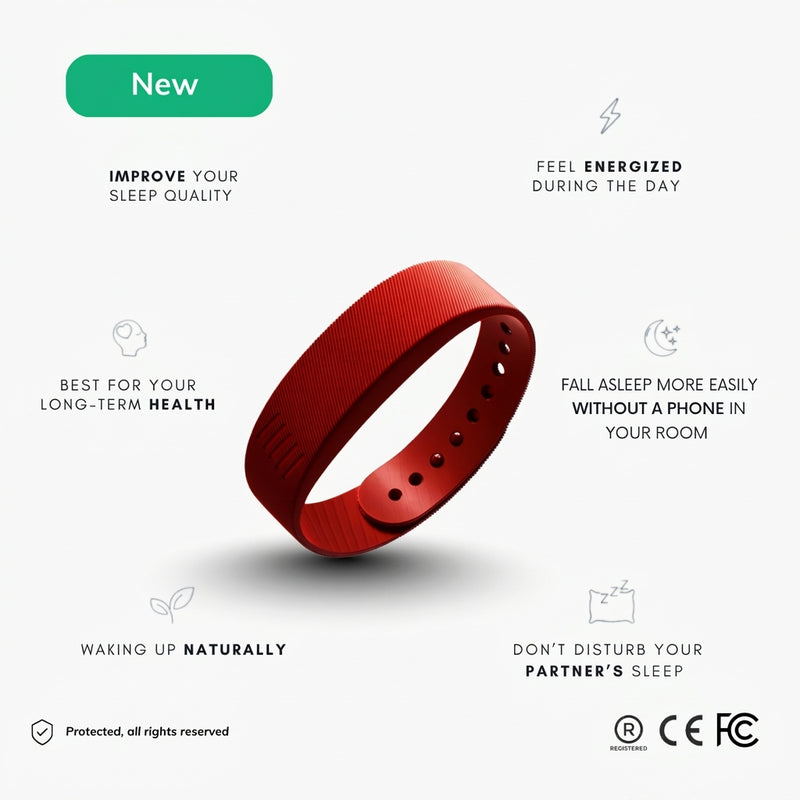 Vibrating Alarm Bracelet — Red