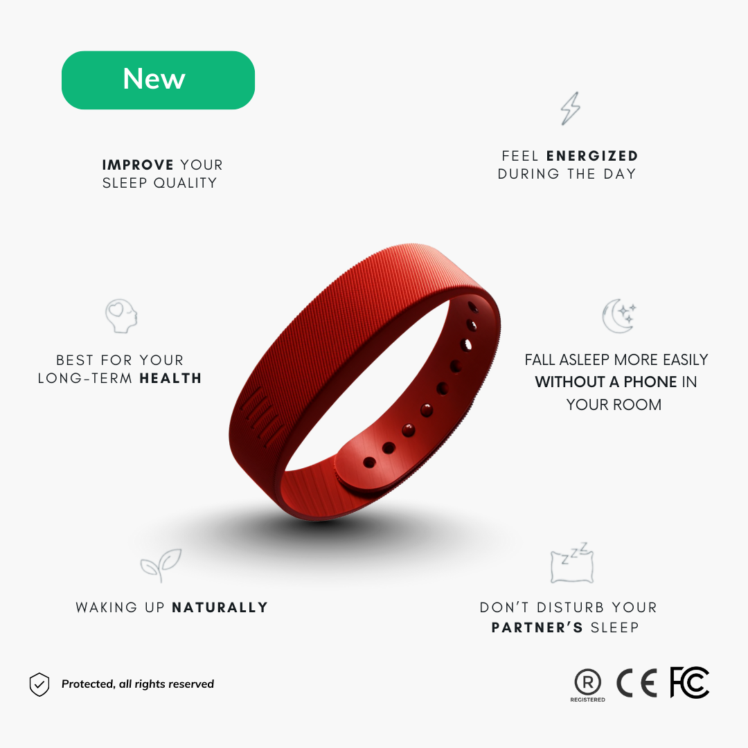 Vibrating Alarm Bracelet — Red