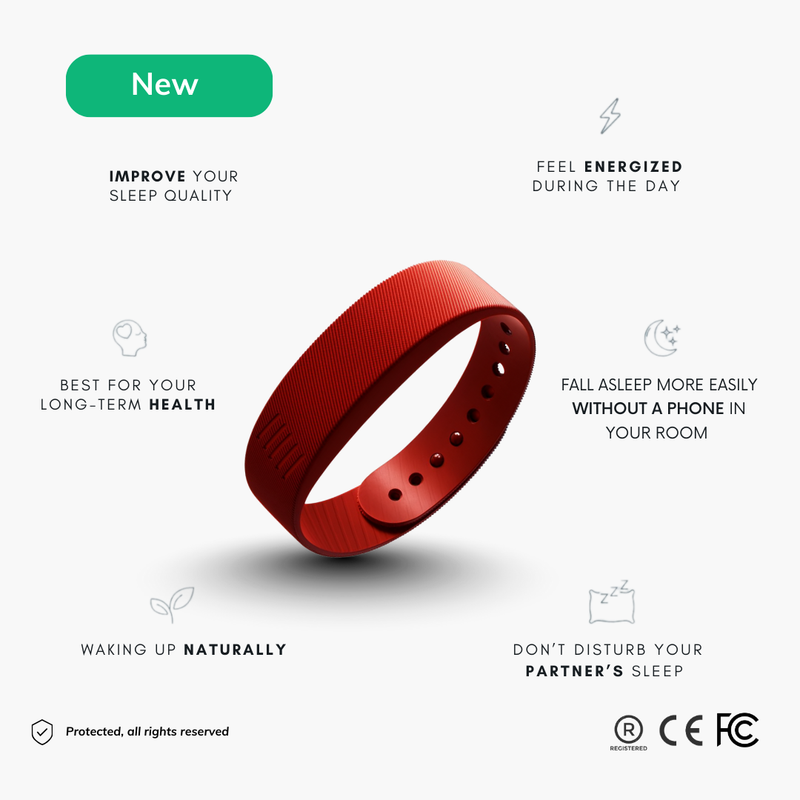 Vibrating Alarm Bracelet — Red