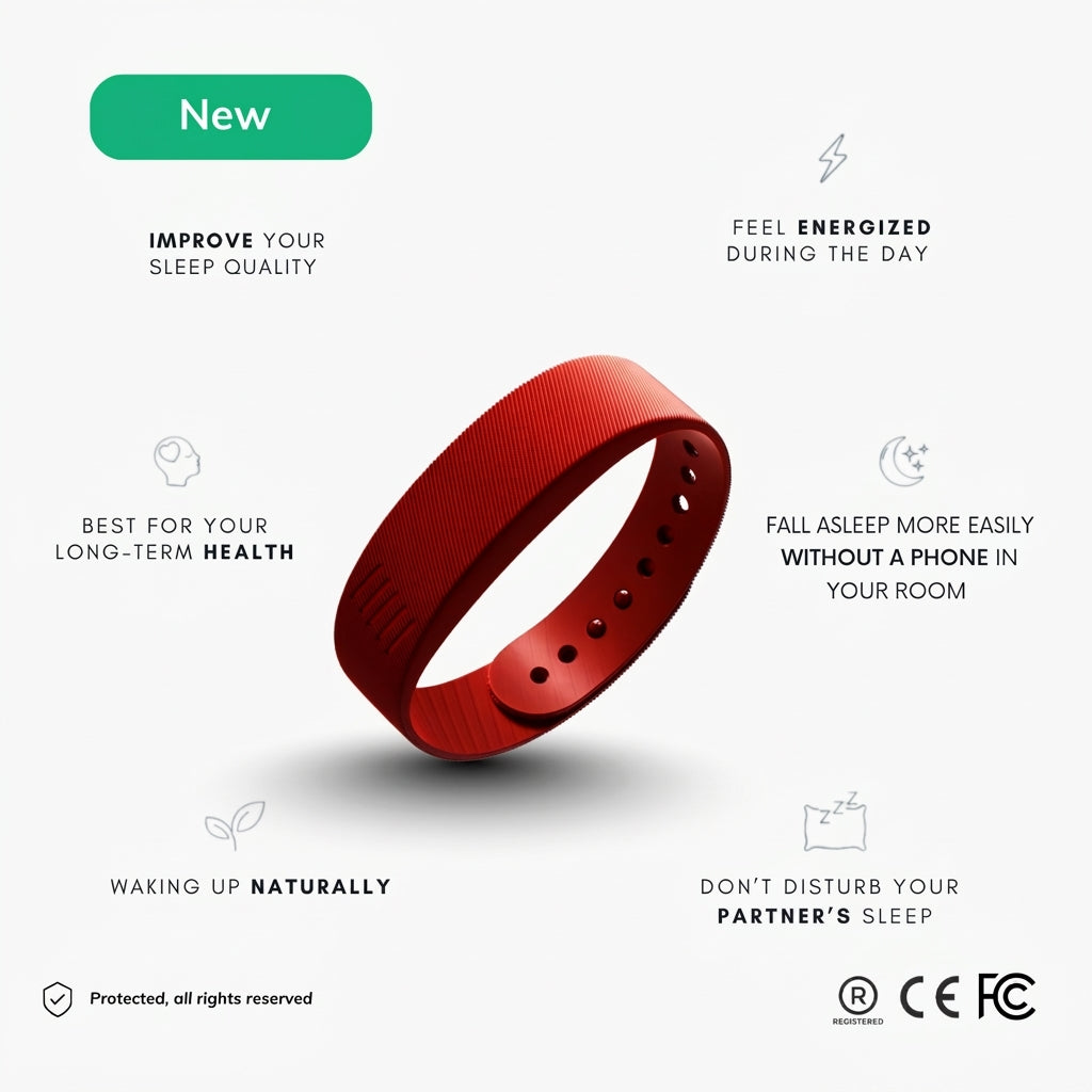Vibrating Alarm Bracelet — Red