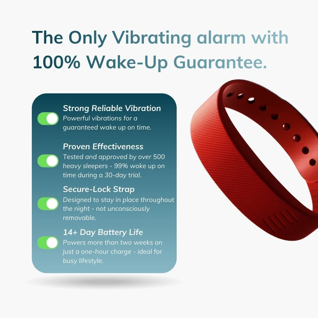 Vibrating Alarm Bracelet — Red